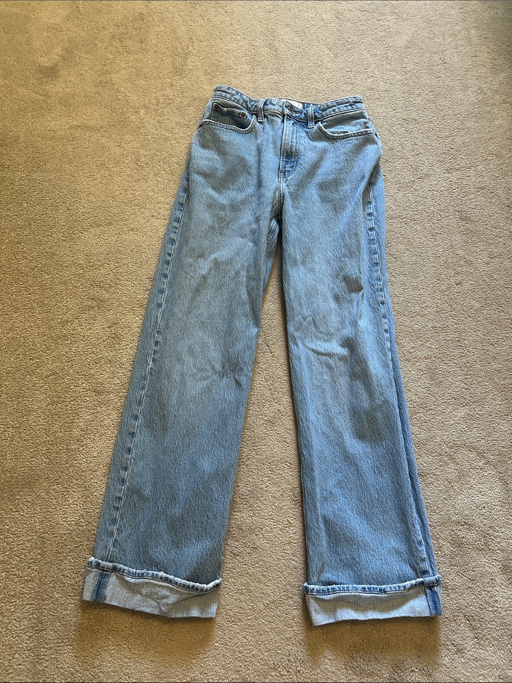 Abercrombie & Fitch Light Blue Straight-Leg Women’s Jeans